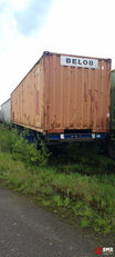 semi-trailer dengan sasis untuk kontainer Fruehauf Oplegger container+ 1000 lames steel