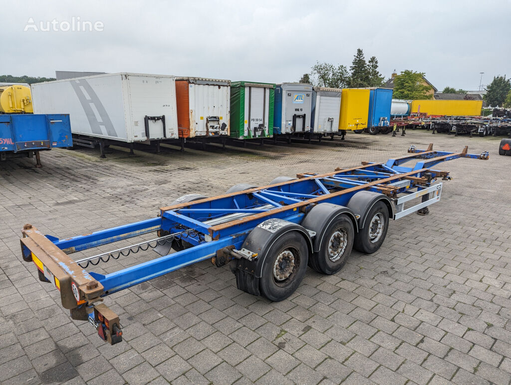 semi-trailer dengan sasis untuk kontainer Van Hool 3B0079 3-Assen MB - Lift-Axle - DiscBrakes - Backslider - All Co