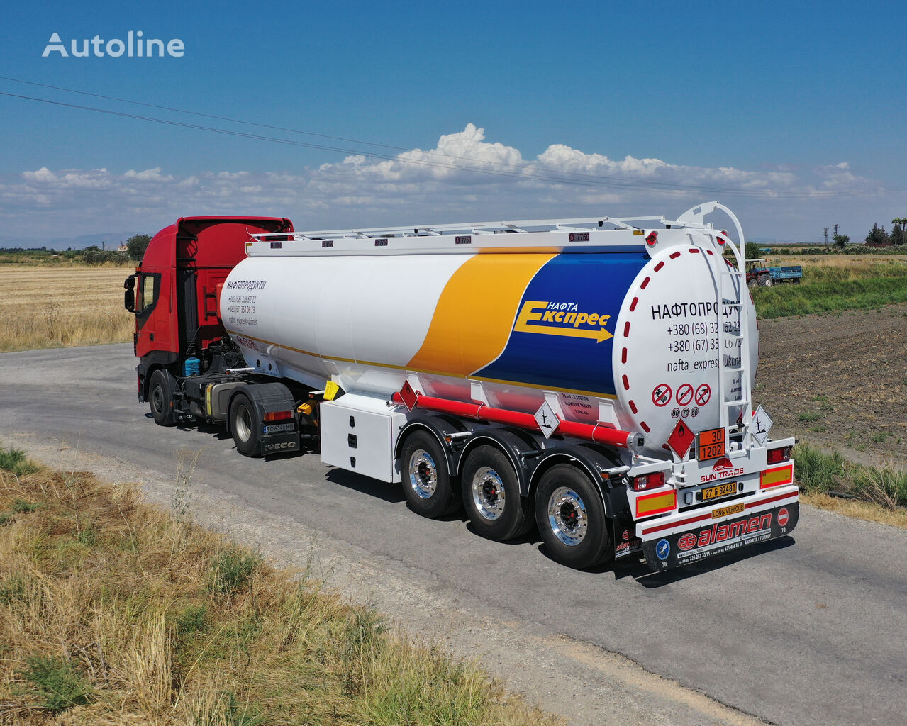 semi-trailer tangki bahan bakar Alamen Fuel Tanker (Diesel-gasoline) for Sale baru