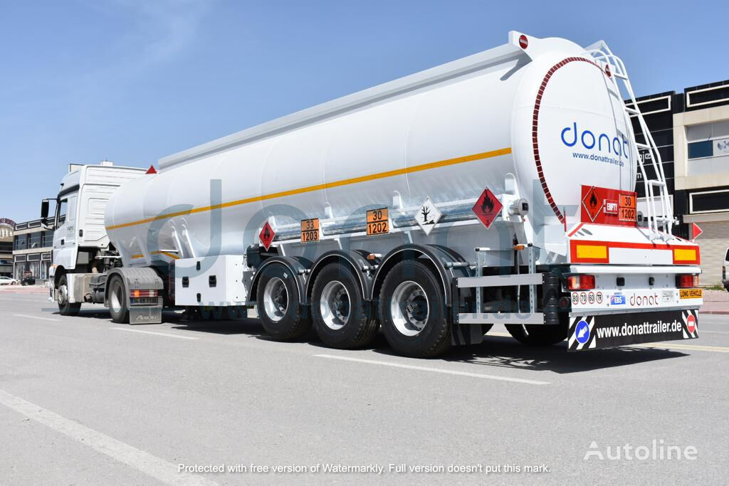 semi-trailer tangki bahan bakar Donat Aluminum Fuel Tanker with Bottom Loading baru