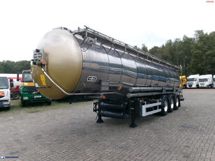 trailer tangki bahan kimia Van Hool Chemical tank inox 33 m3 / 3 comp / ADR 30-03-2024
