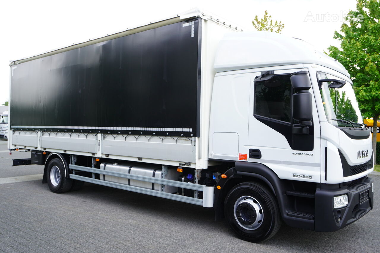 truk dengan terpal samping IVECO Eurocargo 160-280 GLOB E6 Tarpaulin / GVW 16 tons