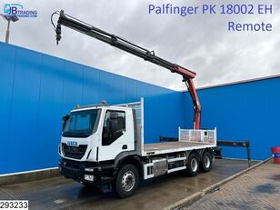 truk flatbed IVECO Trakker 360 6x4, Palfinger, Remote, Steel suspension