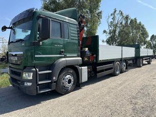 truk flatbed MAN TGS 26.480 6x2 HIAB XS122 HIDUO 3hydr radio