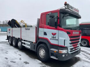 truk flatbed Scania G 440, 8x2, EURO 5, CRANE/KRAN PALFINGER