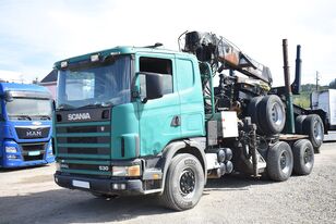 truk pengangkut kayu Scania 144G 530 V8 Zestaw do Drewna/Drzewa/Lasu Dłużyca Jonsered HDS Dź