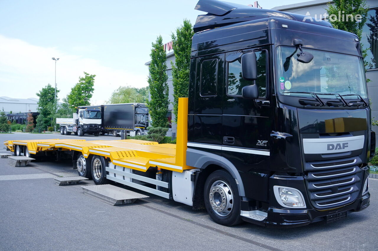pengangkut mobil DAF XF460 FAR + Wecon PC trailer – NEW car transporter body on both + trailer pengangkut mobil